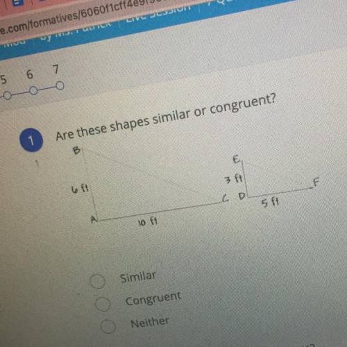 Are these shapes similar or congruent? Help
Please
