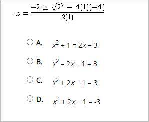 PLEASE HELP QUICKLY ILL GIVE BRAINLIEST

Which equation could be solved using this applicati