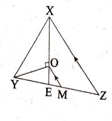 Heya! ♡

✰  In the given  XYZ , XE is the bisector of  YXZ. If YO  XE and OM  XZ , prove that : YM