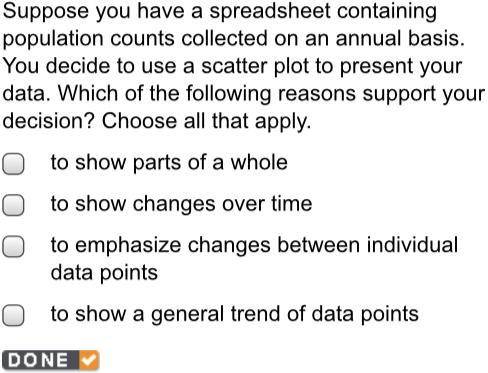 Suppose you have a spreadsheet containing population counts collected on an annual basis. You decid