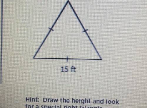 What is the height of the triangle?