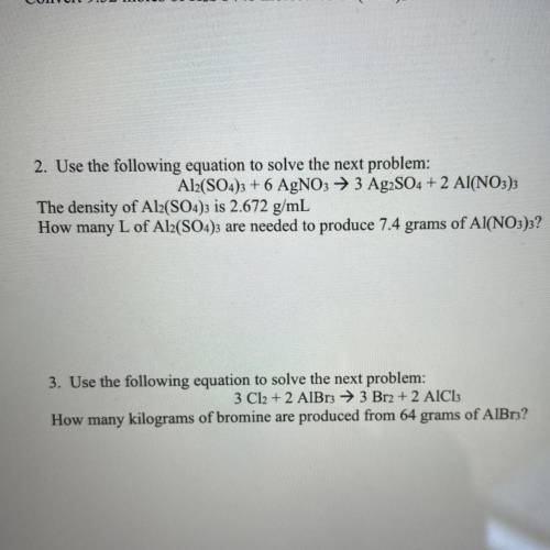 How many L of Al2(SO4)3 are needed to produce 7.4 grams of Al(NO3)3