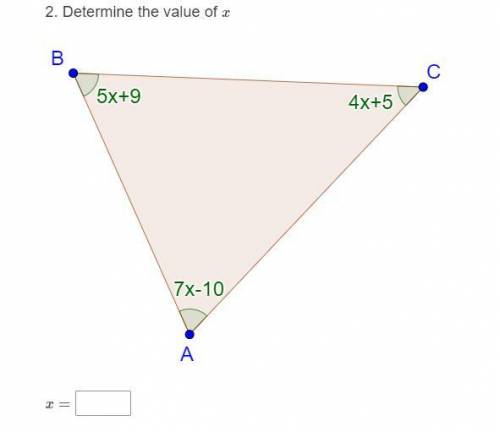 Determine the value of x (Different math problem)