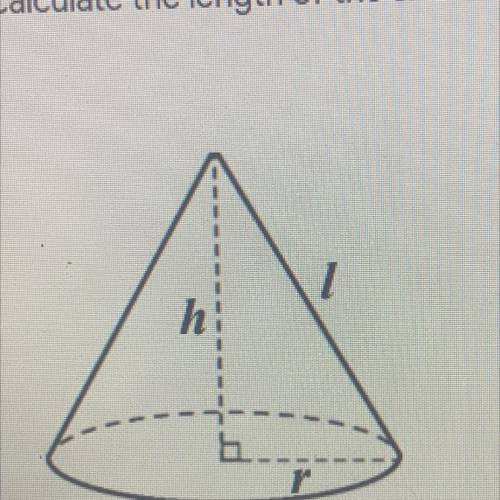The cone in the picture has a radius of 10 mm and its height is 24 mm.

Calculate the length of th