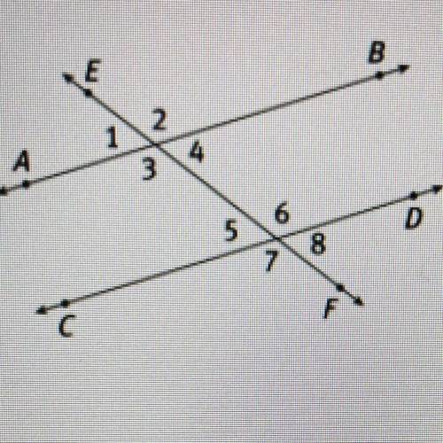 Given the following diagram were AB | CD, consider the relationship between two angle pairs: (<1