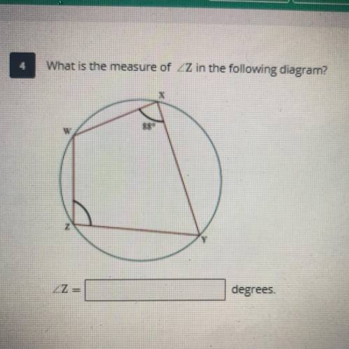 What is he measure of z in the following diagram