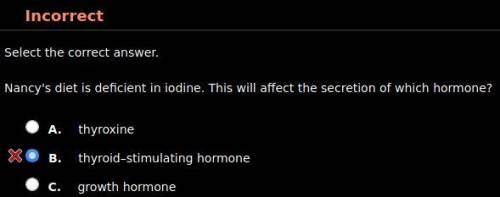 Nancy's diet is deficient in iodine. This will affect the secretion of which hormone? HINT: It's no