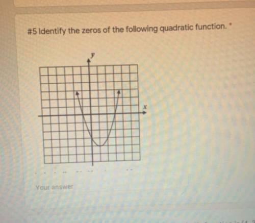 PLEASE HELP what is the identity the zero of the following quadratic function

Picture up there ^