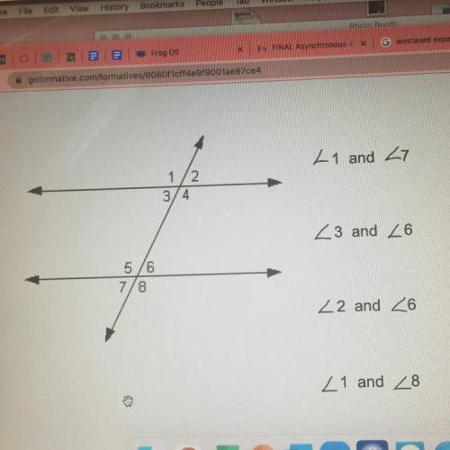 CAN SOMEONE HELP ME LIKE FRRRRR- (name the angle relationships that are listed)