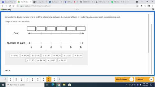 Complete the double number line