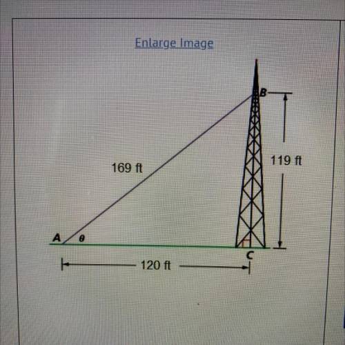 Consider the image that shows a tower anchored by a guy with the guy wire is attached at point b on