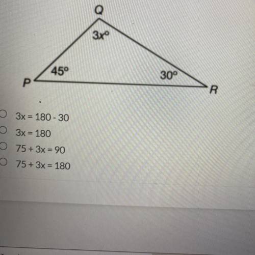 What equation could you solve to find the value of x in this diagram?