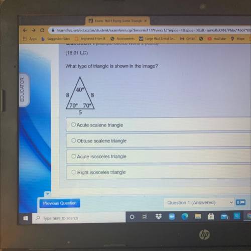 What type of triangle is shown in the image?