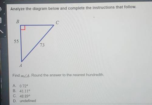 Find measurement of angle A. Please help me please.​