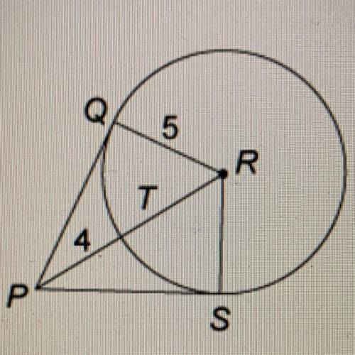 Help! If PQ is tangent to circle R at point Q and PS is tangent to circle R at point S what is the