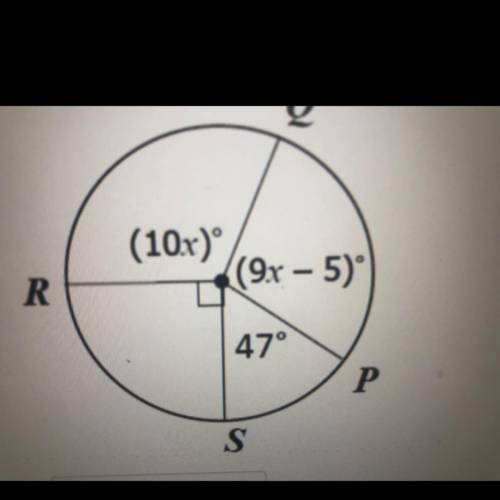 Given circle below find the value of X￼ can someone help