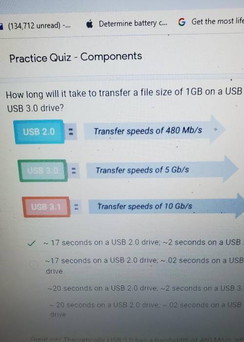 I'm having a hard time understanding how to get the speed conversion. For transfer files.  The ques