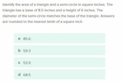 Identify the area of a triangle