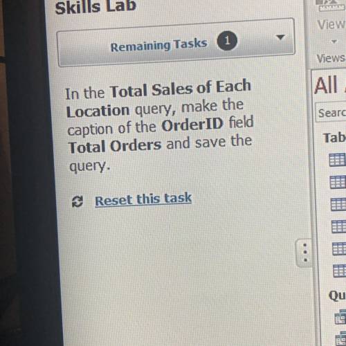 Please help ASAP In the Total Sales of Each

Location query, make the
caption of the OrderId field