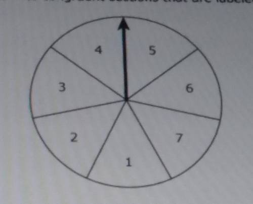 if the spinner is spun one time, what is the probability of the arrow not landing on a section labe