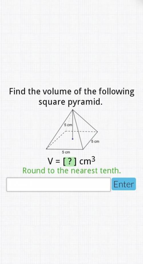 Find volume of sqaure pyramid​