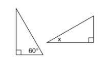 If the triangles in the diagram are congruent, then x is equal to 30°.
True or false
