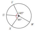 If the measure of arc VU is congruent to the measure of arc UX, find the measure of arc WU.