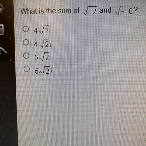 What is the sun of (square root of -2) and (square root of -18)
