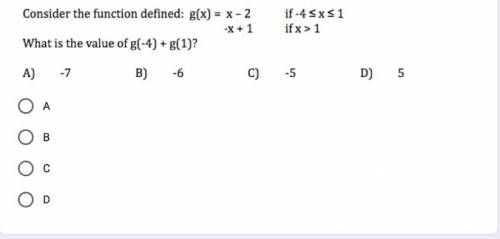 What is the value of g(-4) + g(1) ?