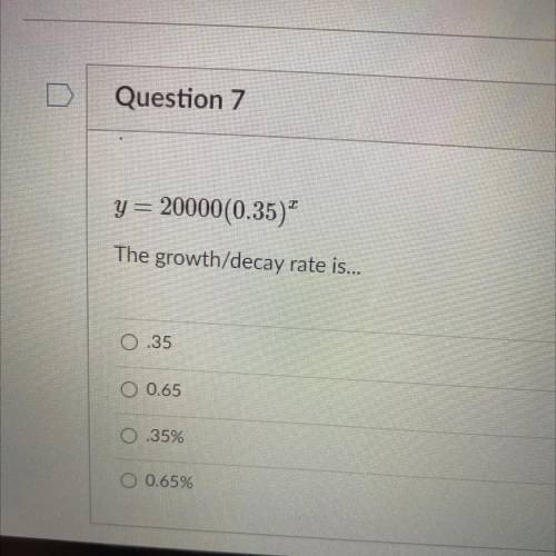 The growth/decay rate is