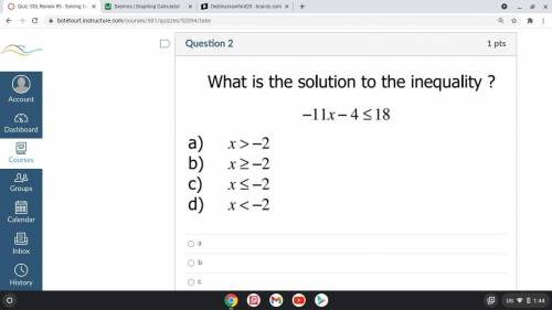 What is the solution to the inequality