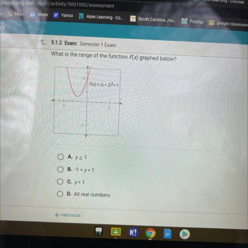 PLEASE HELP NO FILE ANSWERS PLEASE

What is the range of the function F(x) graphed below?
5
F(x) =
