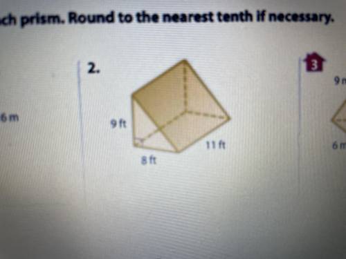 Find the volume of each prism. Round to the nearest tenth if necessary