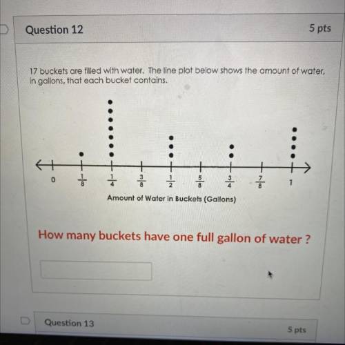 How many buckets have one full gallon of water?