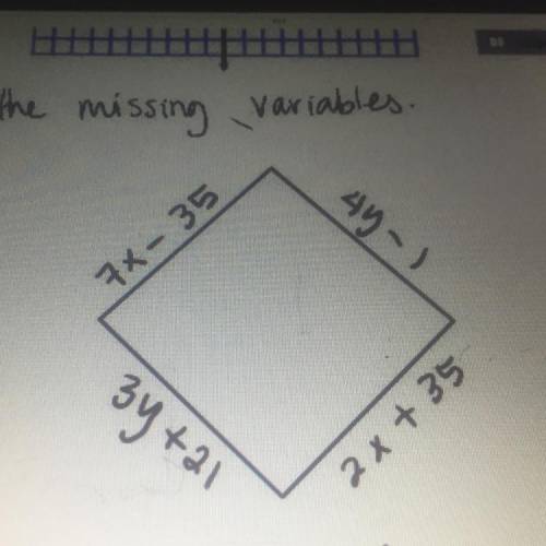 Solve for the missing variables.