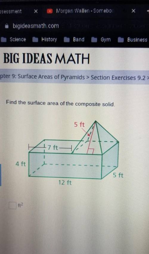 Find the surface area of the composite solid.​