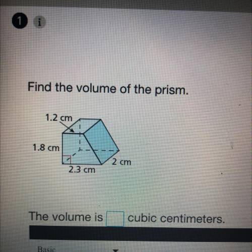 Find the volume of the prism.