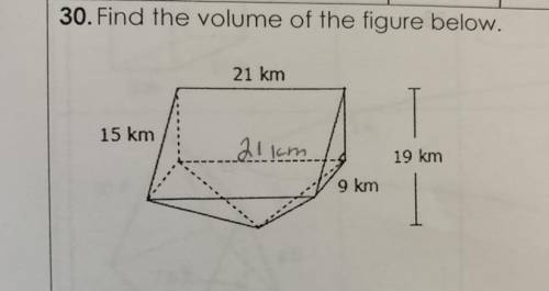 Find the volume of the figure- 20 points!