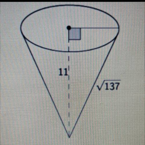 Help pls! Determine the volume of the cone.

Find the dimensions of a cone SIMILAR to the one give
