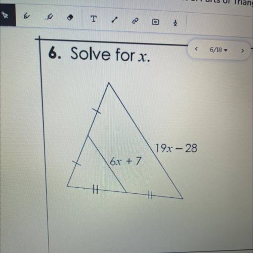 Solve for x please help asap! 20 points