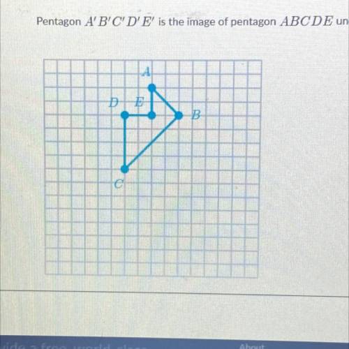 Pentagon A' B'C'D'E' is the image of pentagon ABCDE under a dilation with a scale factor of 1/2.