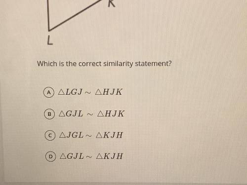 Which is the correct similarity statement?
