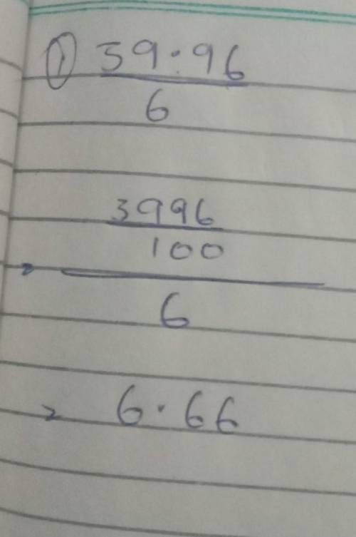 39.96÷6 with explanation​
