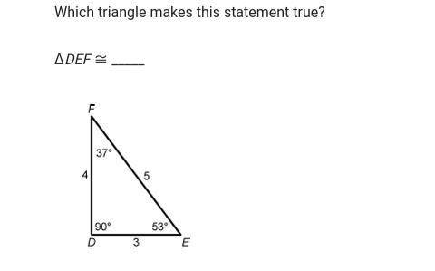 Which triangle makes this statement true