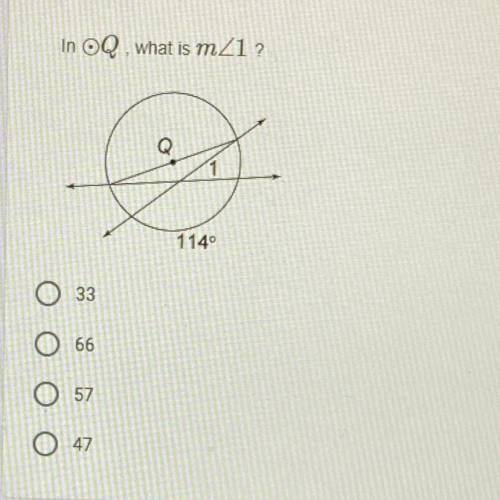 In OQ, what is m<1? 
“Choose the correct answer”