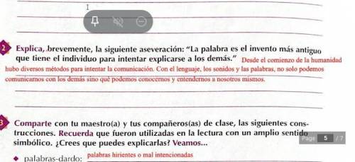 These are just my spanish answers. ignore