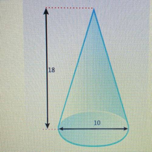 What is the volume of the cone in the diagram