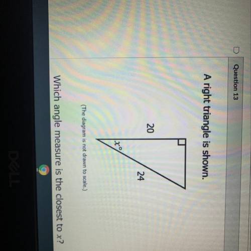 Good morning can somebody help me out the answer choice are

A.56.4 degrees 
B.40.0 degrees 
C. 13