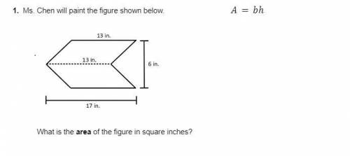 What is the area of the figure in square inches