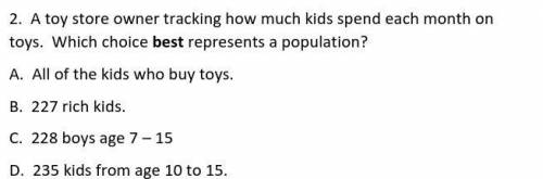 A toy store owner tracking how much kids spend each month on toys. Which choice best represents a p